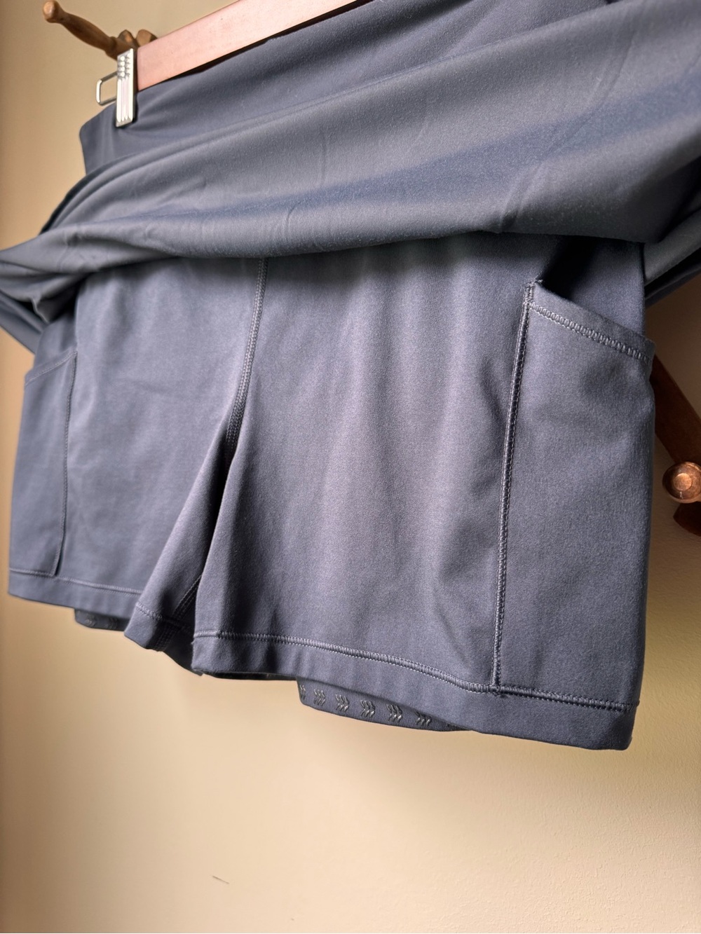 Women's Everyday Soft Mid-Rise Skort 14.5" - All In Motion Dusty Navy Blue Color - Picture 4 of 8